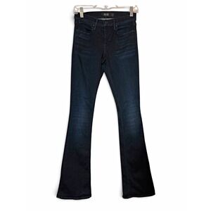 AYR Jeans Womens 27 Long Dark Wash High Rise Flare Stretch Made USA 34 Inseam